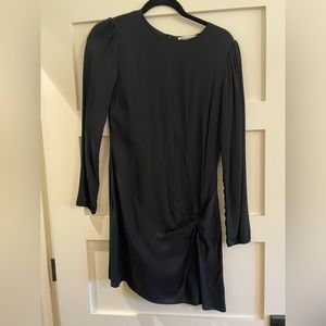 Reformation Black Long Sleeve Mini Dress